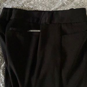Black straight leg dress pants